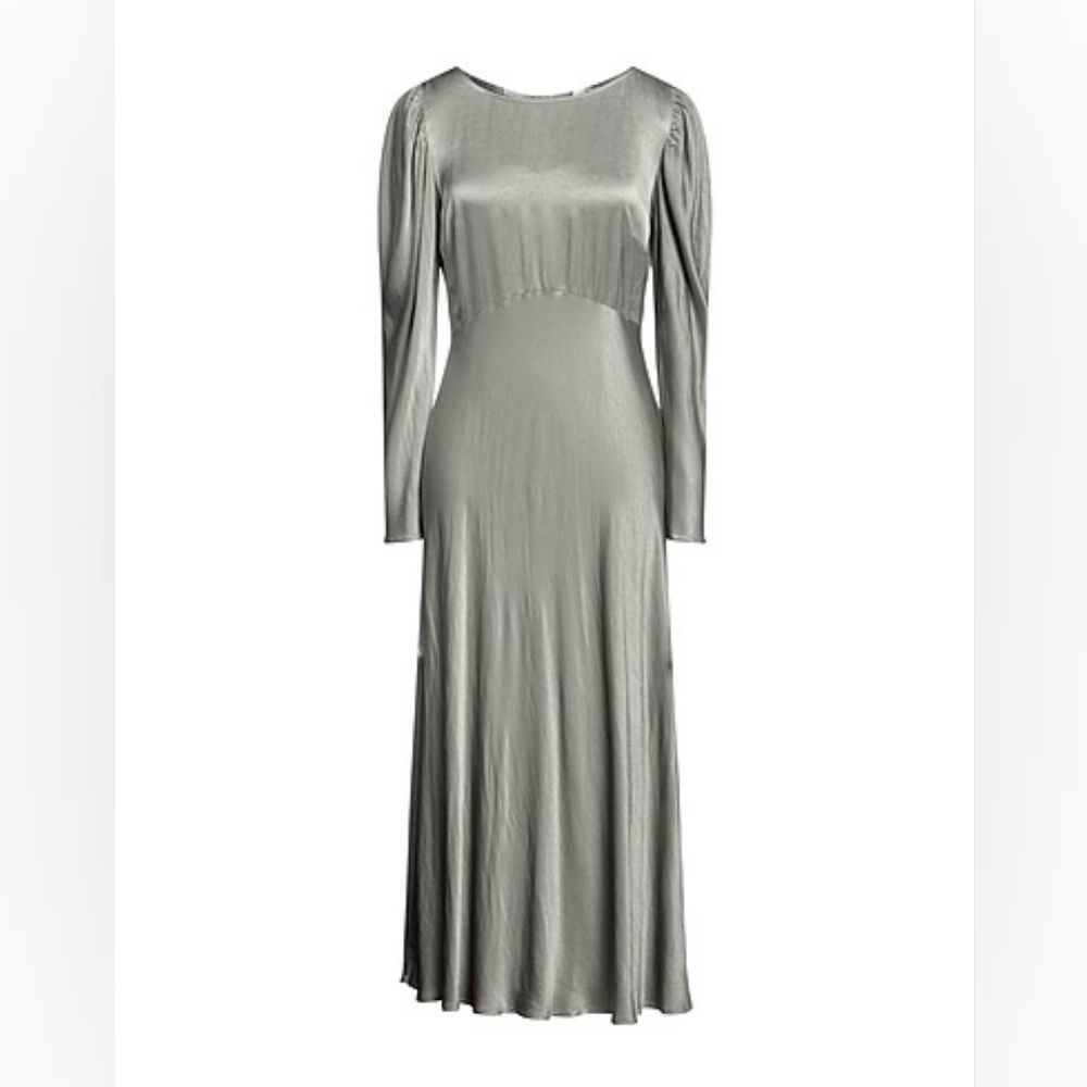 Ghost London | Long Sage Rosaleen Dress Green — image 2 of 8